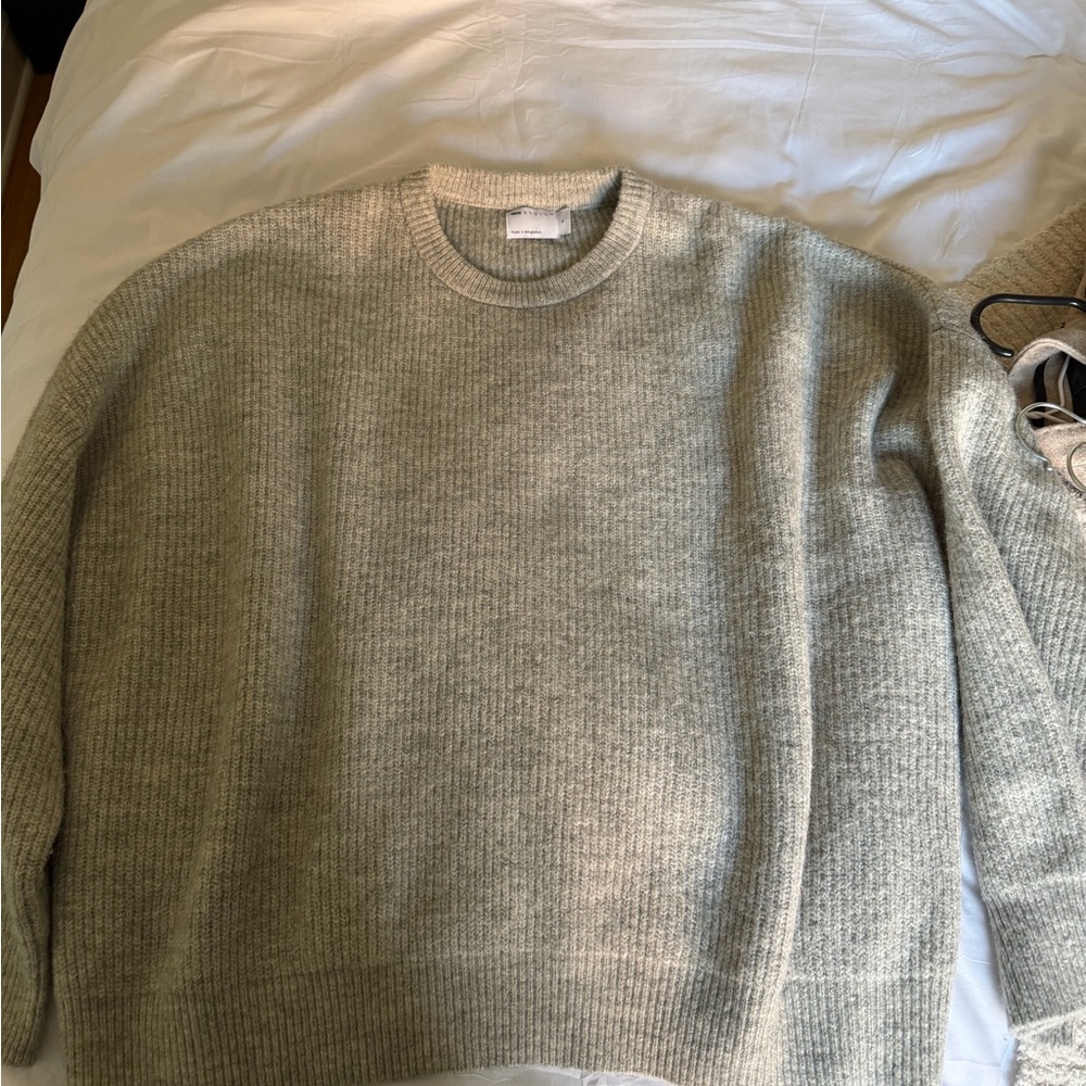 ASOS Men's Crewneck Sweater in Light Gray Heather